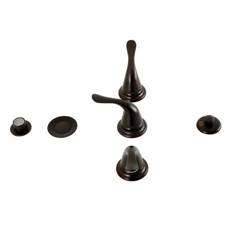 KINGSTON BRASS ThreeHandle Bidet Faucet, Oil Rubbed Bronze KB325YL